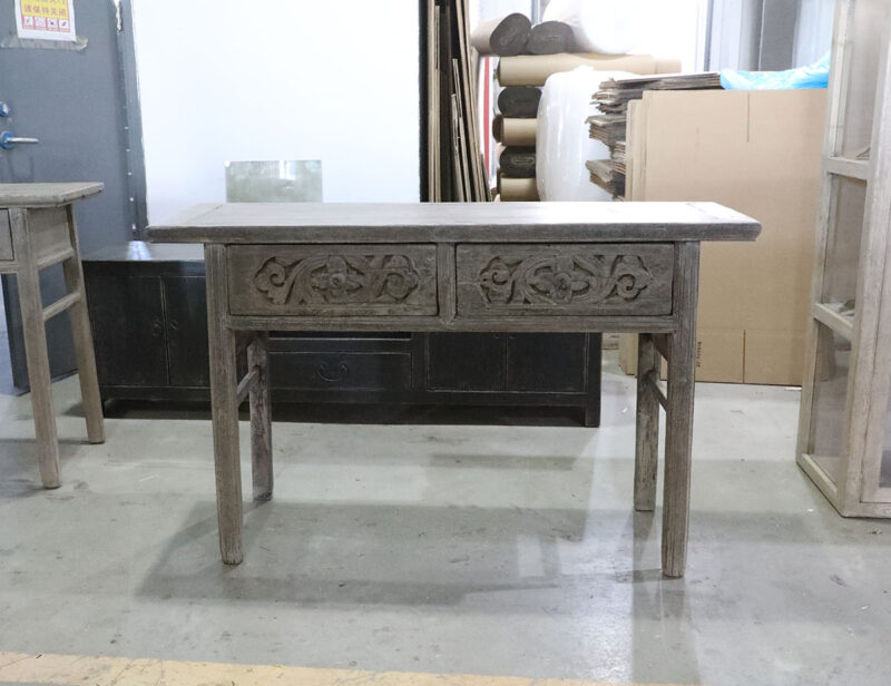 Console table carving