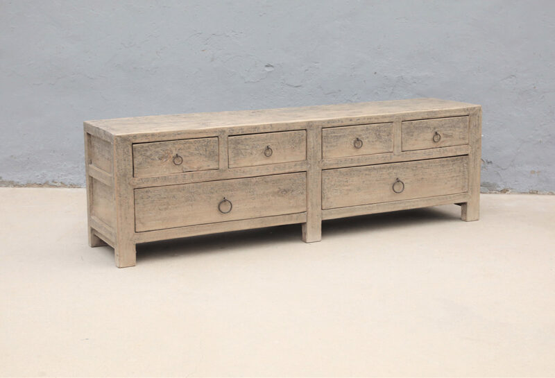 TV cabinet drawers elm