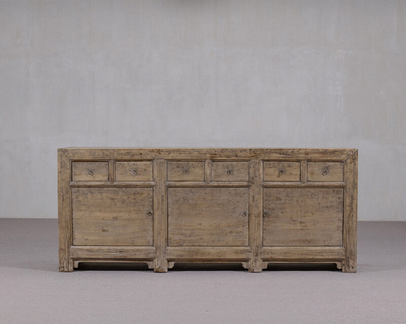 Sideboard 6 drawers 3 doors natural