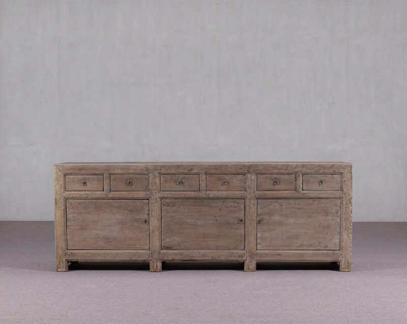 Sideboard 6 drawers 3 doors natural