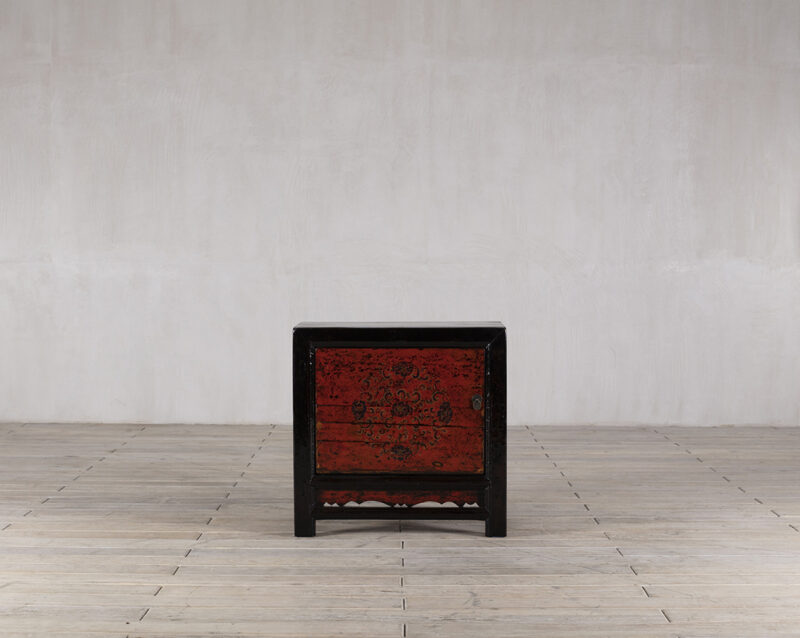 High-gloss red sideboard 1 door