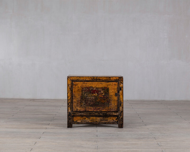 Hoogglans oranje dressoir 1 deur