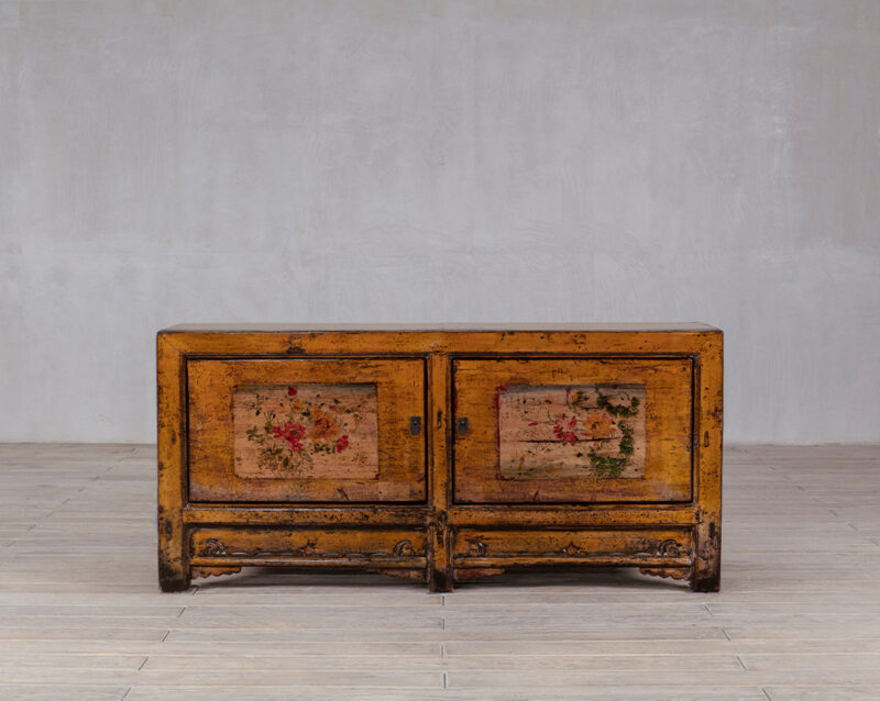 Hoogglans oranje dressoir 2 deur