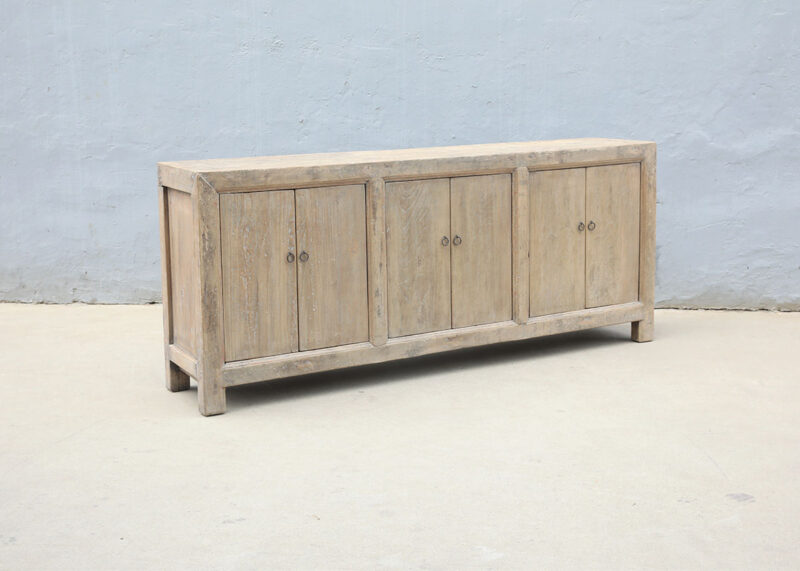 Elm houten dressoir 6 deuren