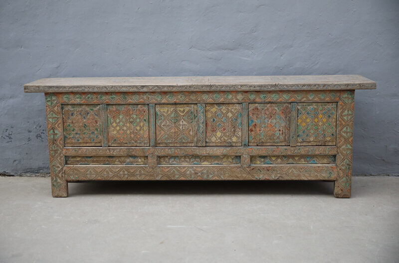 Vintage sideboard carving