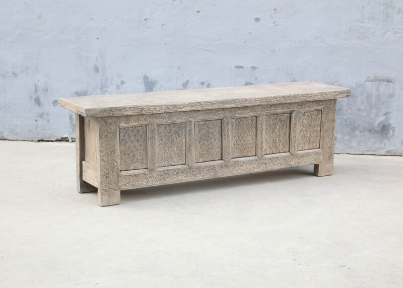 Vintage TV cabinet carving