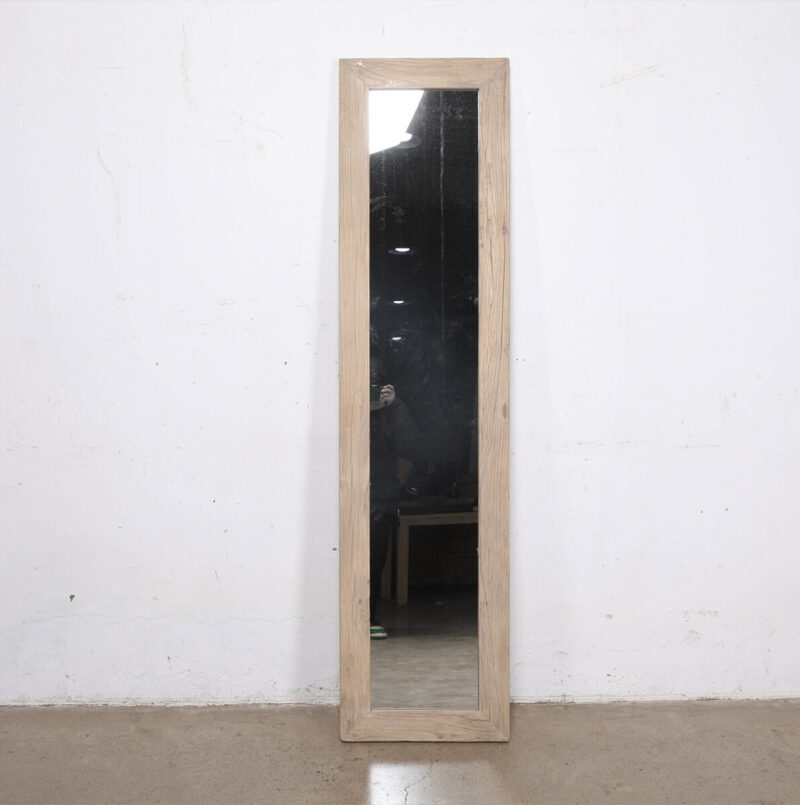 Elm wooden mirror