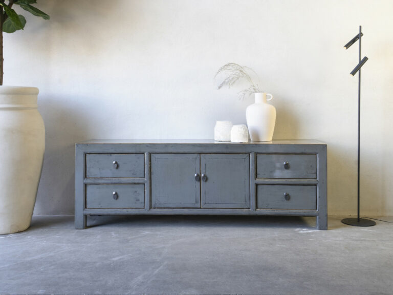 TV Dresser Tibbe 180 ORIENTAL Lacquer Pigeon Grey