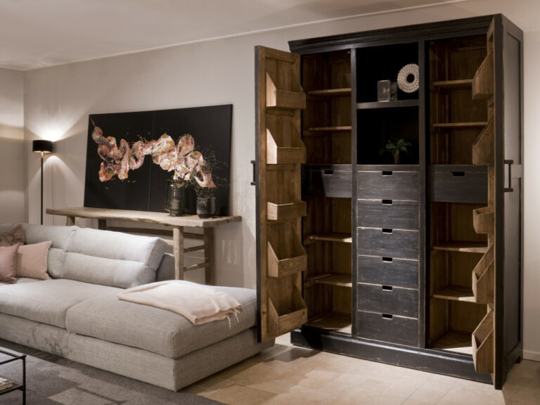 Cabinet 'Koelkast' Block Black