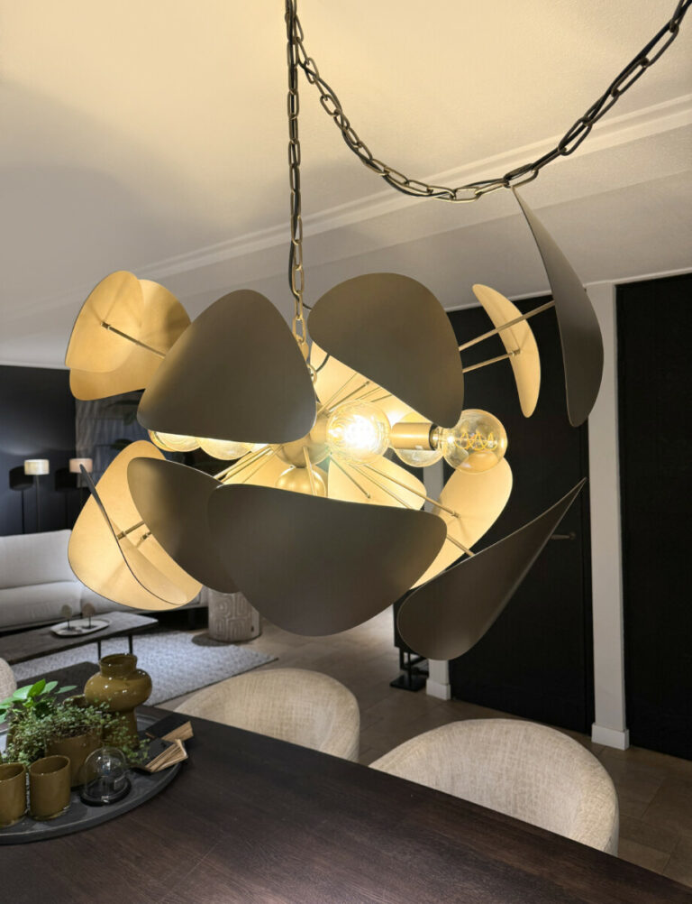 Hanglamp Galaxy 8-lichts en ledspot - Brons