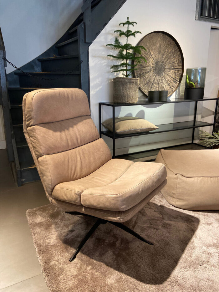 Draaifauteuil Sven in leder