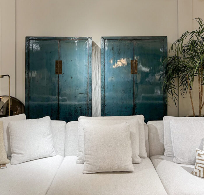 Unieke Oriëntaalse Kast Ocean Blue