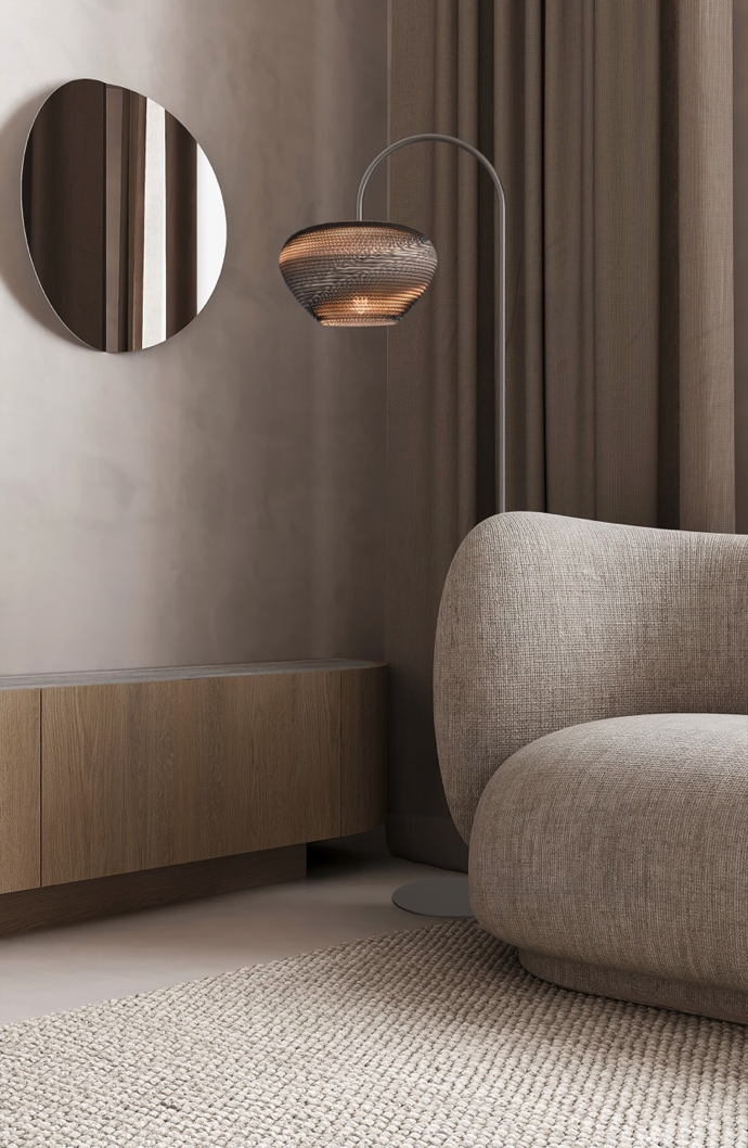 Vloerlamp Cartone Cacao 168cm