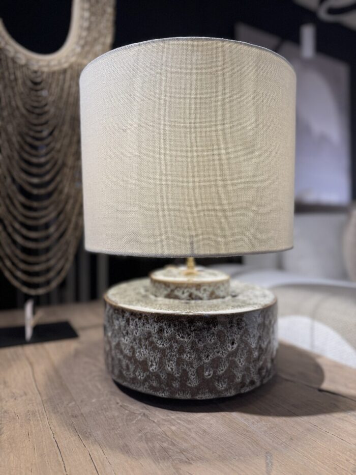 Tafellamp Keramiek Met Expressive Reactieve Glazuur