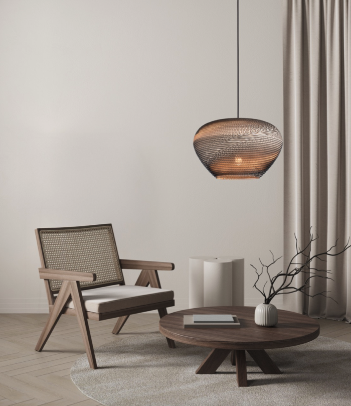 Hanglamp Cartone 1-Lichts Cacao