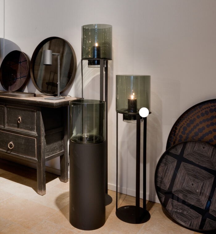 Hurricane OPEN Frame Floor Stands Matt Black & Smoke Glass