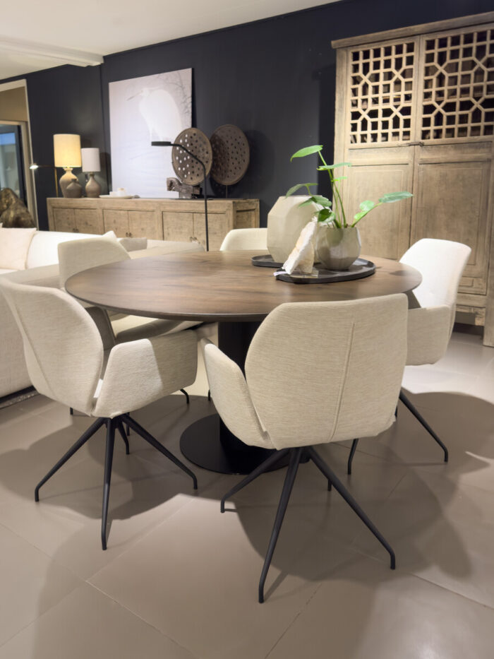 Eetkamertafel Rond verjongd blad