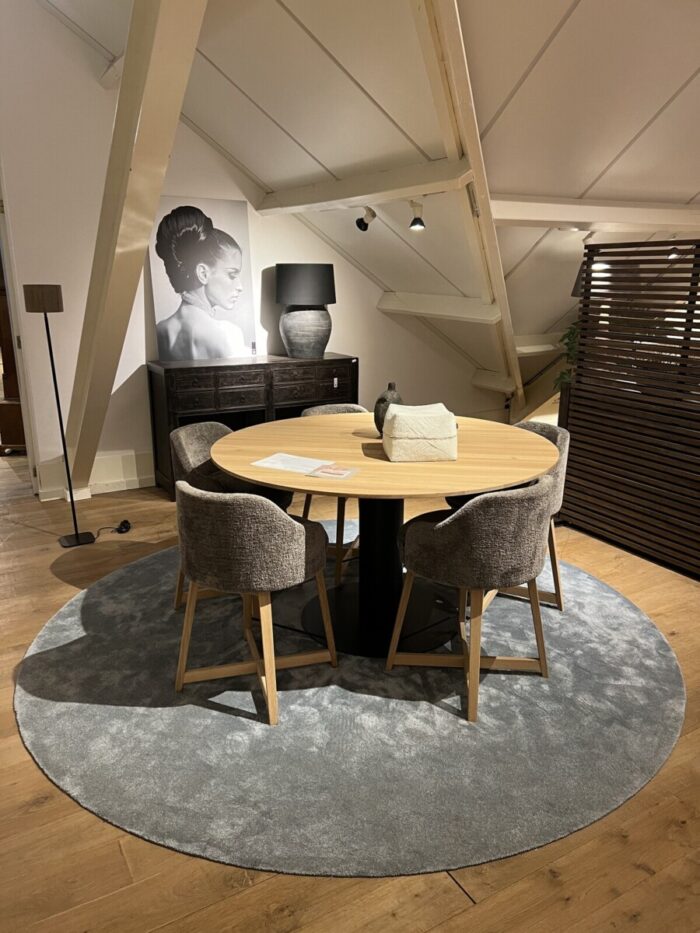 Rond vloerkleed Misty Blue Ø 300